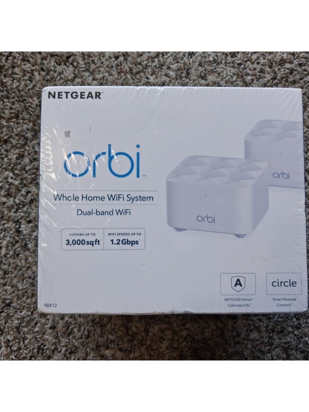 NETGEAR Orbi RBK12-100NAS AC1200 Dual Band Mesh WiFi System 2-Pack NIB Sealed